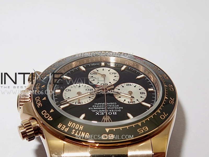 Daytona 126525 Le Mans Gain Weight QF 1:1 RG Black Dial On RG Bracelet SH4132