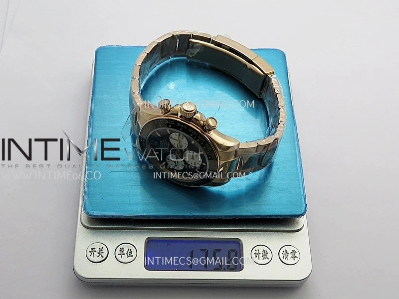 Daytona 126525 Le Mans Gain Weight QF 1:1 RG Black Dial On RG Bracelet SH4132