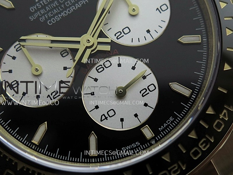 Daytona 126528 Le Mans Gain Weight QF 1:1 YG Black Dial On YG Bracelet SH4132