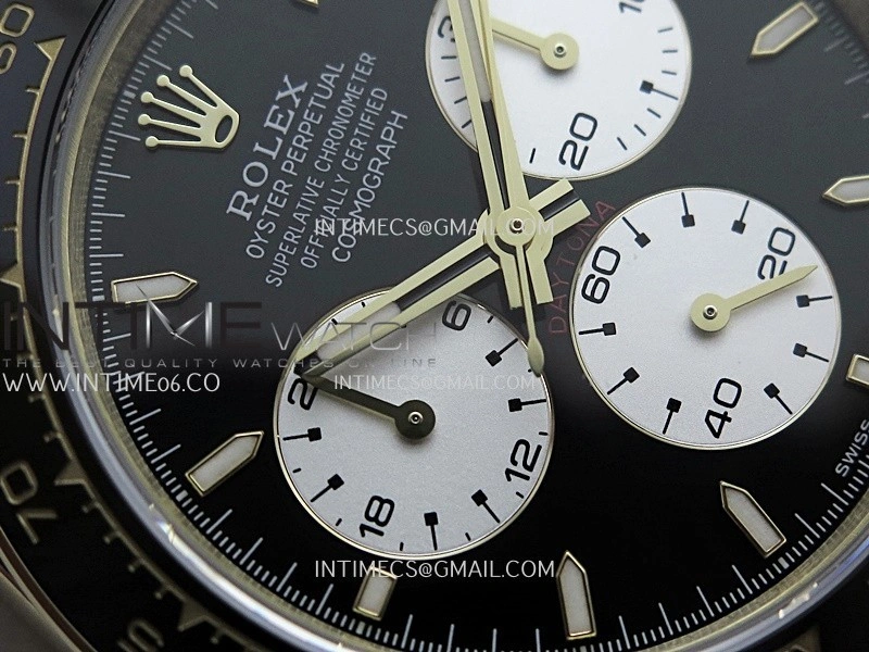 Daytona 126528 Le Mans Gain Weight QF 1:1 YG Black Dial On YG Bracelet SH4132