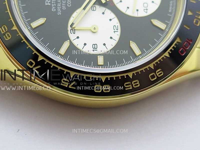 Daytona 126528 Le Mans Gain Weight QF 1:1 YG Black Dial On YG Bracelet SH4132