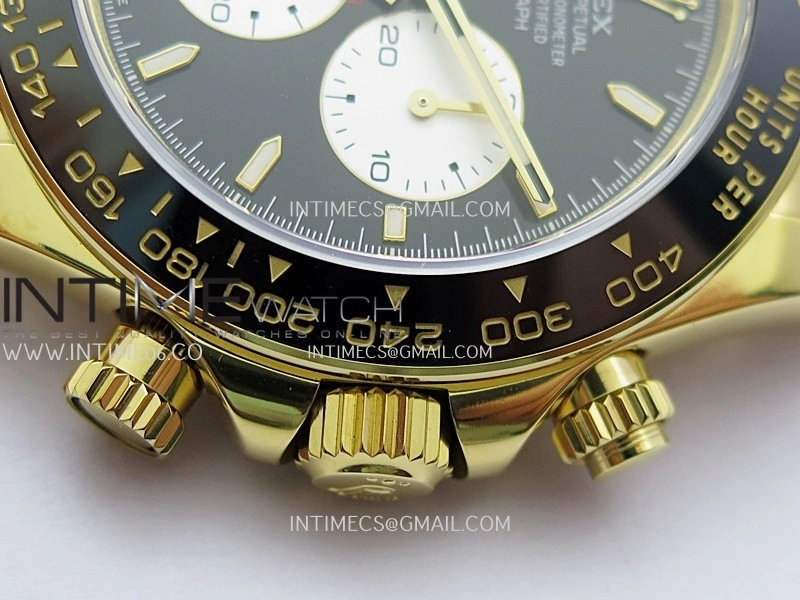 Daytona 126528 Le Mans Gain Weight QF 1:1 YG Black Dial On YG Bracelet SH4132