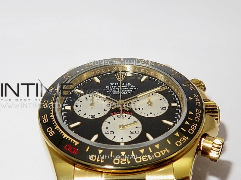 Daytona 126528 Le Mans Gain Weight QF 1:1 YG Black Dial On YG Bracelet SH4132