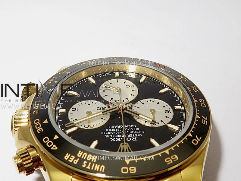 Daytona 126528 Le Mans Gain Weight QF 1:1 YG Black Dial On YG Bracelet SH4132