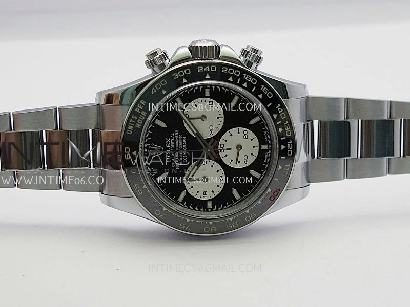 Daytona 126529 Le Mans Gain Weight QF 1:1 Black Dial On SS Bracelet SH4132