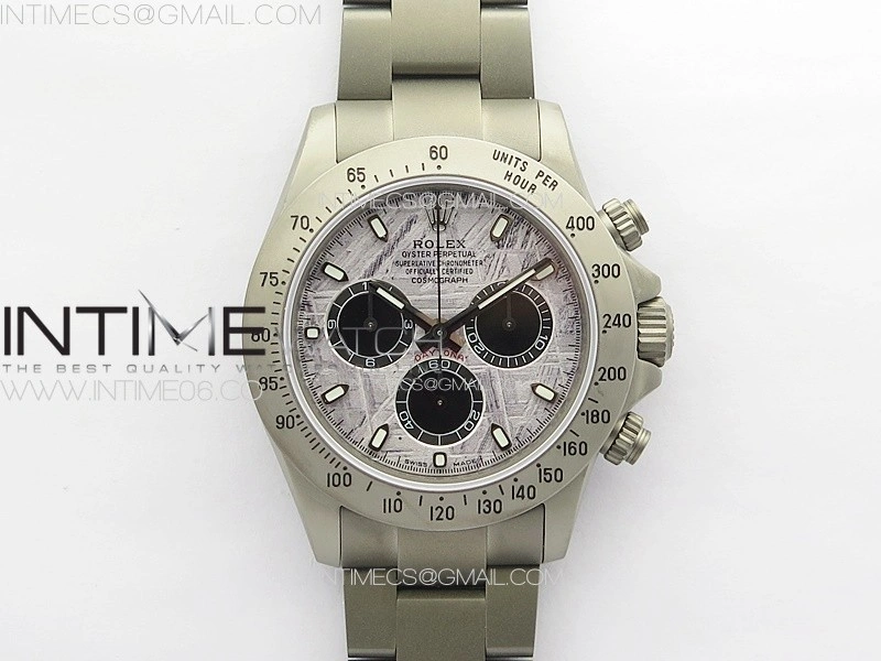 Daytona Blaken DLC APSF Best Edition Meteorite Dial on SS Bracelet A7750