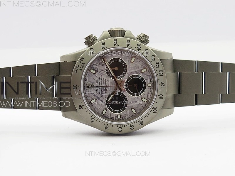 Daytona Blaken DLC APSF Best Edition Meteorite Dial on SS Bracelet A7750