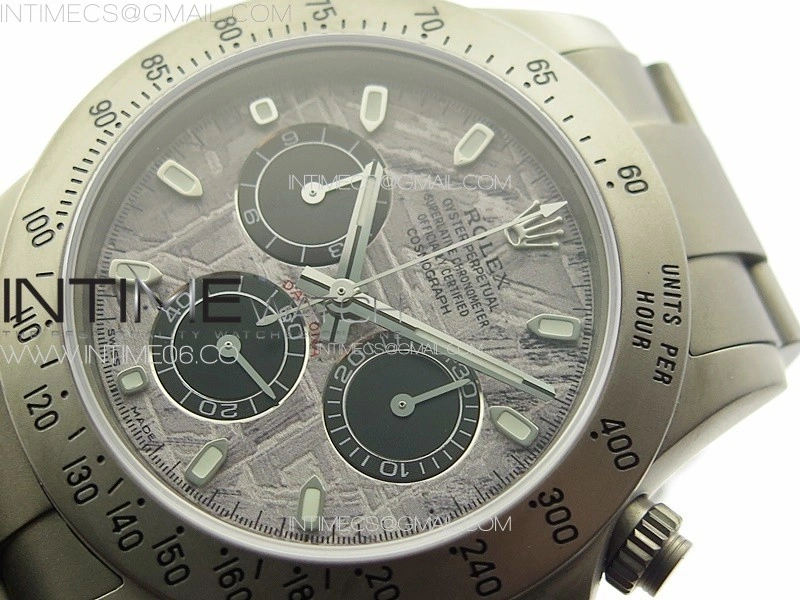 Daytona Blaken DLC APSF Best Edition Meteorite Dial on SS Bracelet A7750