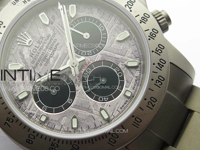 Daytona Blaken DLC APSF Best Edition Meteorite Dial on SS Bracelet A7750