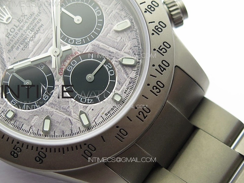 Daytona Blaken DLC APSF Best Edition Meteorite Dial on SS Bracelet A7750