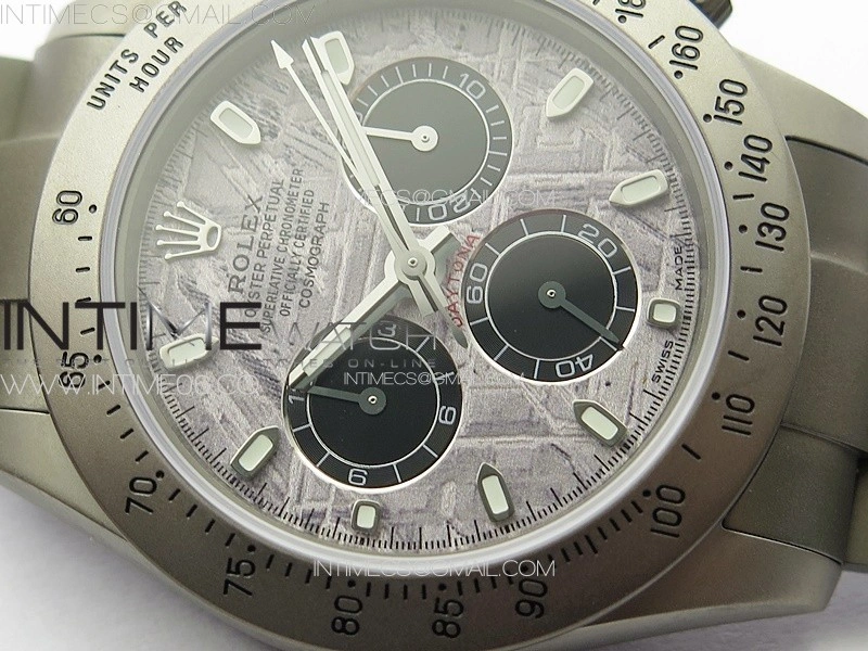 Daytona Blaken DLC APSF Best Edition Meteorite Dial on SS Bracelet A7750