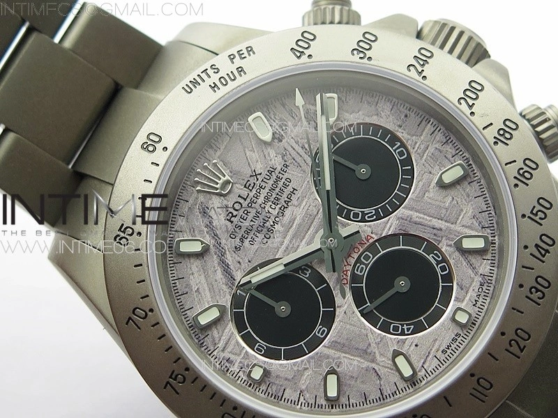Daytona Blaken DLC APSF Best Edition Meteorite Dial on SS Bracelet A7750
