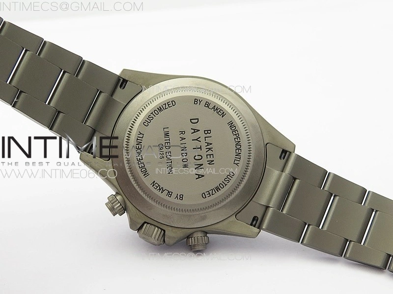 Daytona Blaken DLC APSF Best Edition Meteorite Dial on SS Bracelet A7750