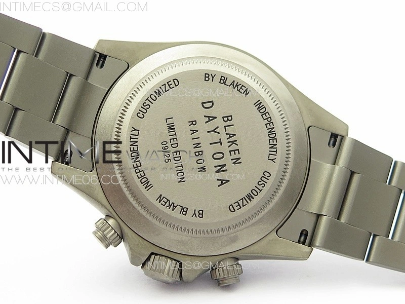 Daytona Blaken DLC APSF Best Edition Meteorite Dial on SS Bracelet A7750