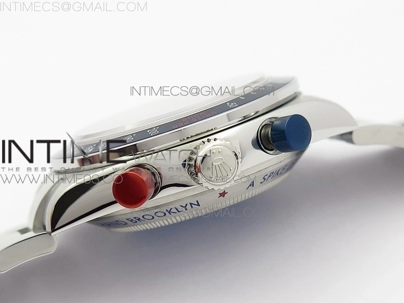 Daytona Blue Red Pushers BP Blue dial On SS Bracelet A4130