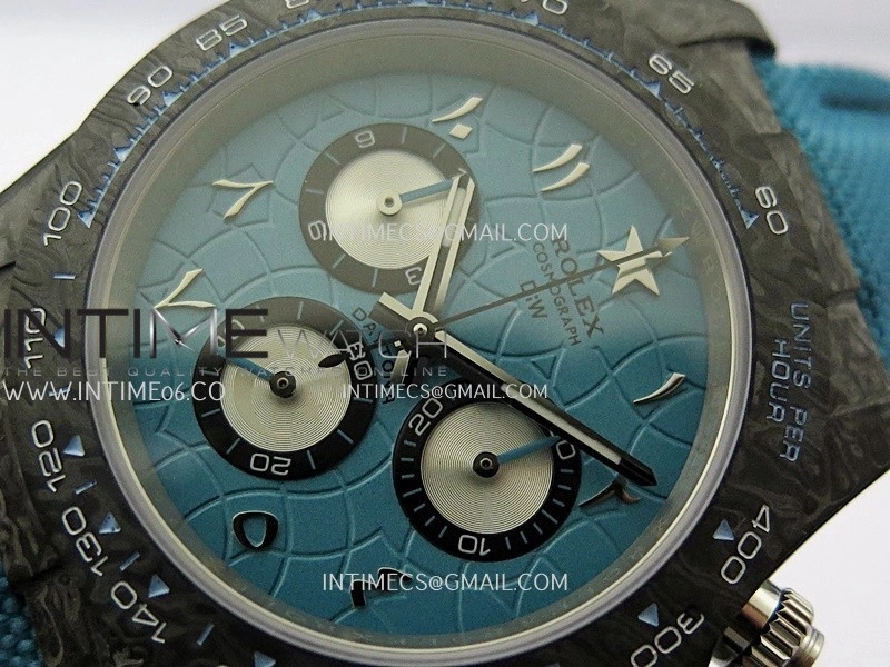 Daytona DIW Black Carbon DIWF Best Edition Blue Dial On Blue Nylon Strap A4801