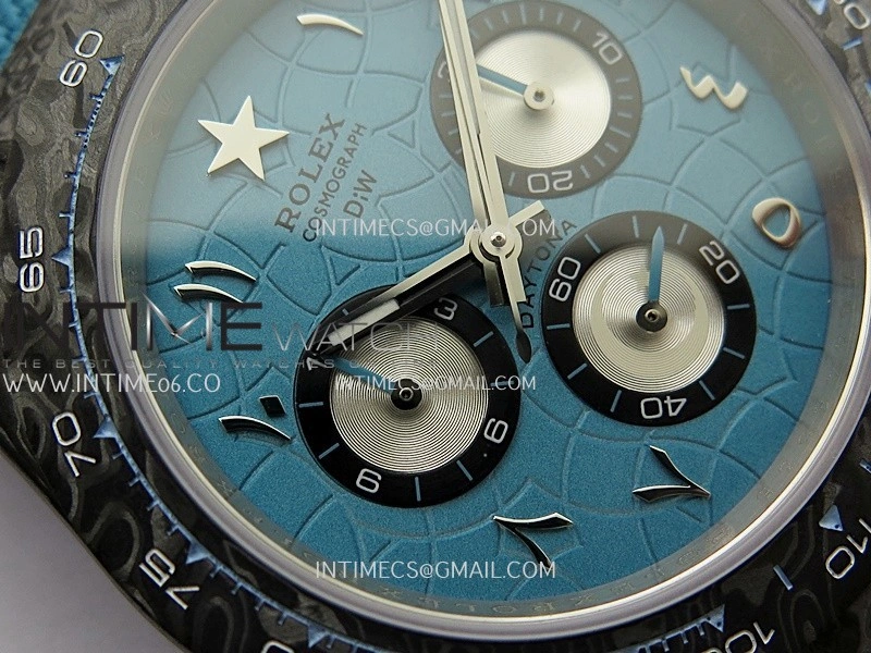 Daytona DIW Black Carbon DIWF Best Edition Blue Dial On Blue Nylon Strap A4801