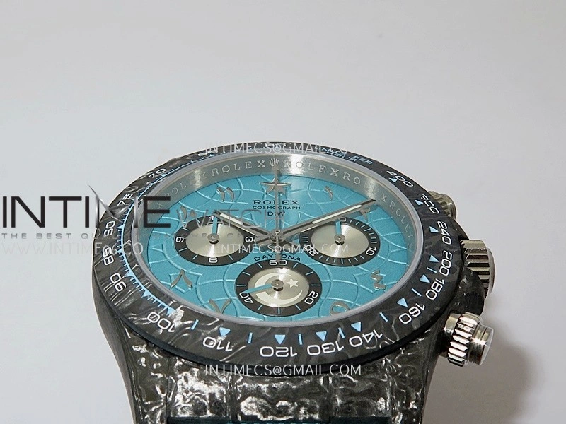 Daytona DIW Black Carbon DIWF Best Edition Blue Dial On Blue Nylon Strap A4801