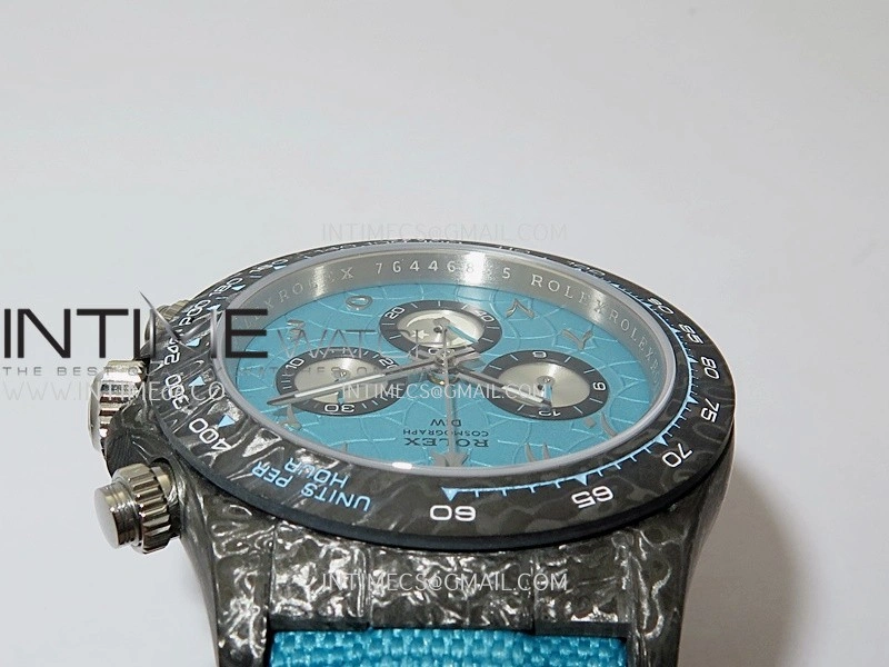 Daytona DIW Black Carbon DIWF Best Edition Blue Dial On Blue Nylon Strap A4801