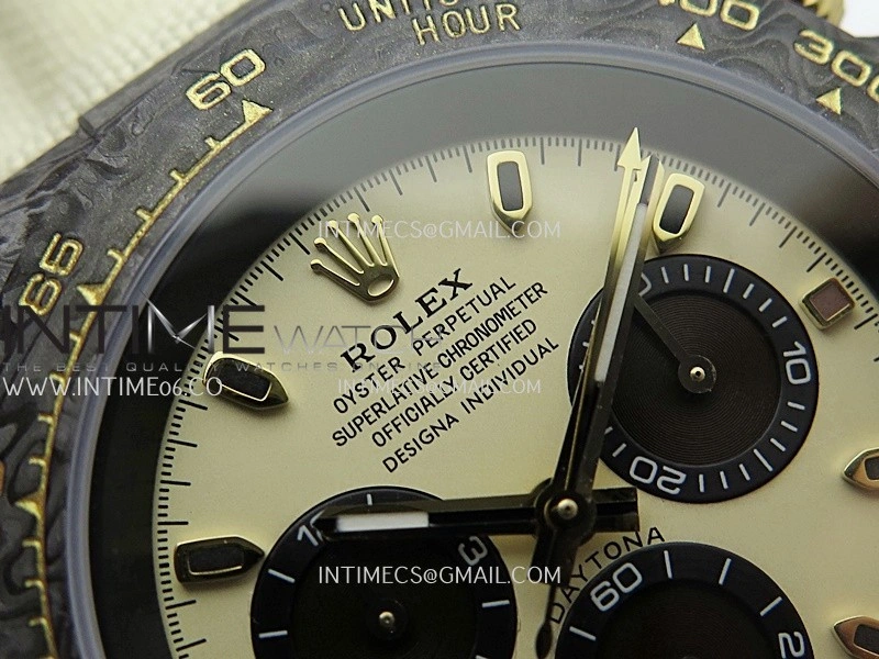 Daytona DIW Black Carbon DIWF Best Edition Cream Dial On Cream Nylon Strap A4801