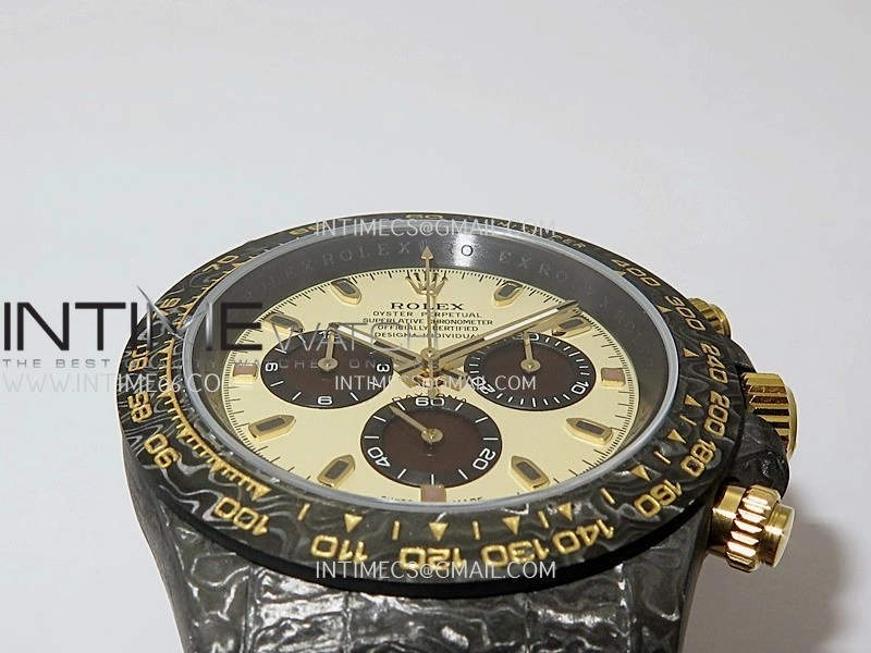 Daytona DIW Black Carbon DIWF Best Edition Cream Dial On Cream Nylon Strap A4801