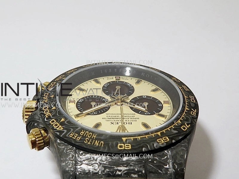 Daytona DIW Black Carbon DIWF Best Edition Cream Dial On Cream Nylon Strap A4801