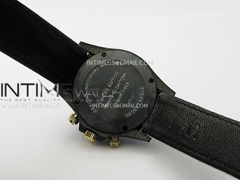 Daytona DIW Black Carbon DIWF Best Edition Cream Dial On Cream Nylon Strap A4801