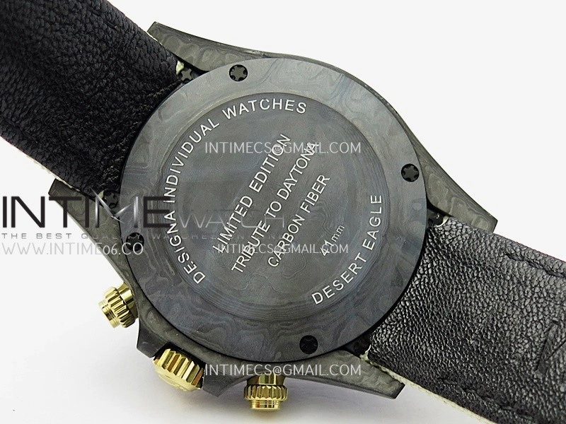 Daytona DIW Black Carbon DIWF Best Edition Cream Dial On Cream Nylon Strap A4801
