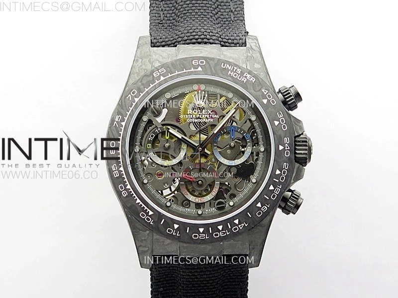 Daytona DIW Carbon DIWF Best Edition Skeleton Dial on Black Nylon Strap SA4130