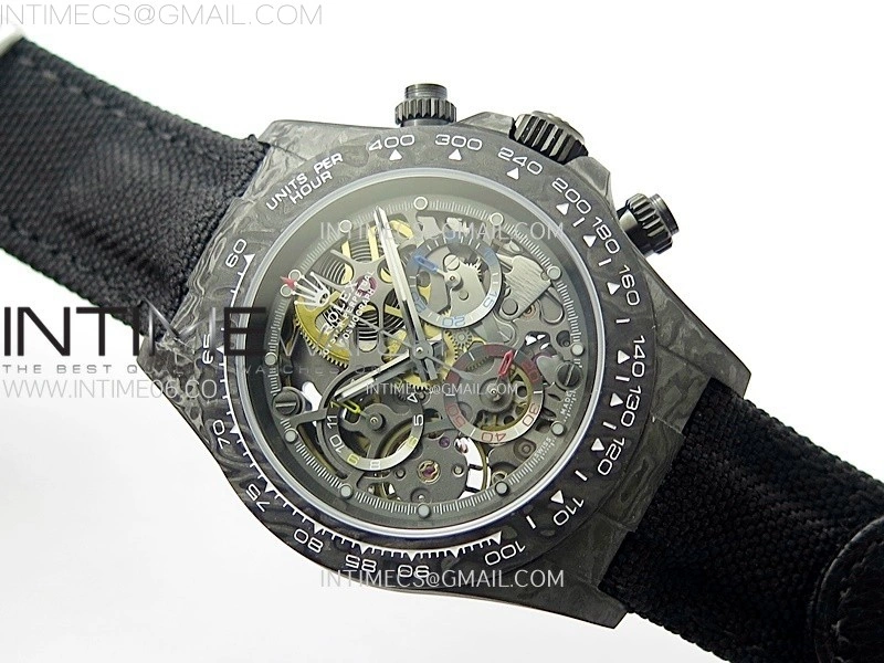 Daytona DIW Carbon DIWF Best Edition Skeleton Dial on Black Nylon Strap SA4130