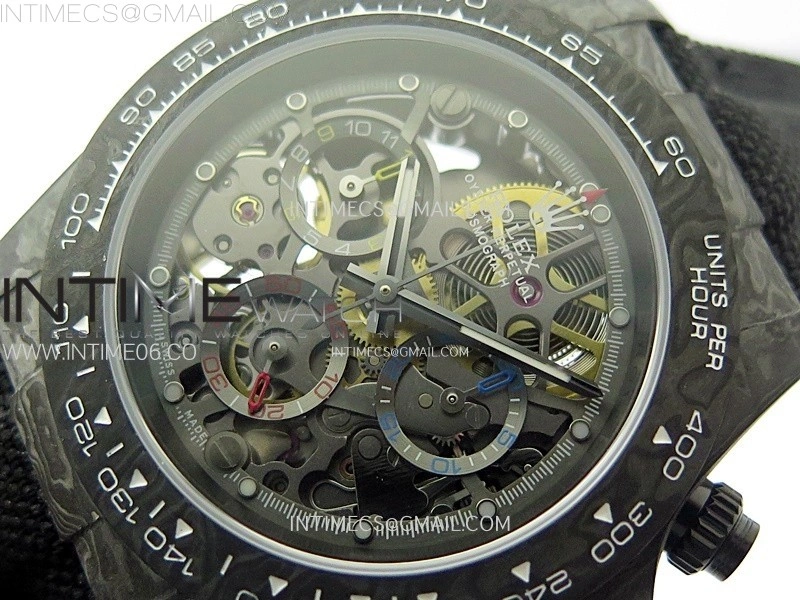 Daytona DIW Carbon DIWF Best Edition Skeleton Dial on Black Nylon Strap SA4130