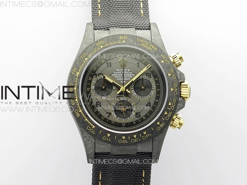 Daytona DIW Carbon YG DIWF Best Edition Gray Dial on Black Nylon Strap A7750