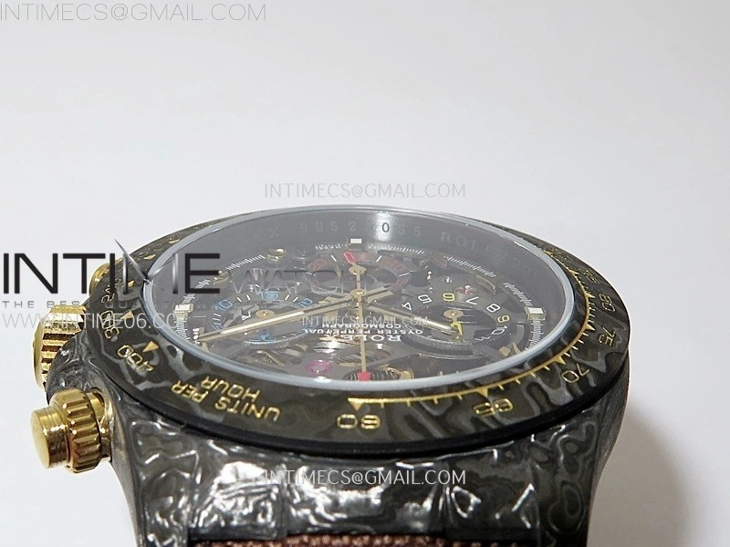 Daytona DIW Carbon YG DIWF Best Edition Skeleton Dial on Brown Nylon Strap SA4130