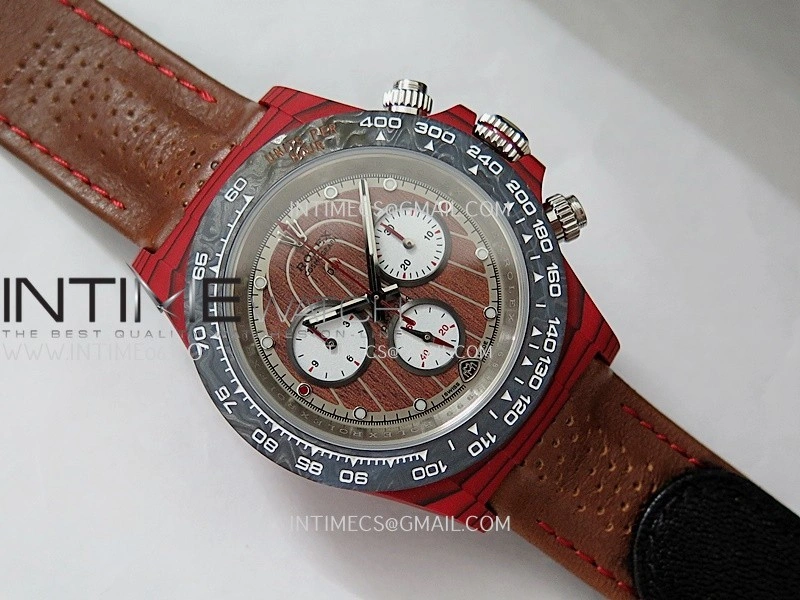 Daytona DIW Red Carbon DIWF Best Edition Brown Dial On Brown Leather Strap A4801