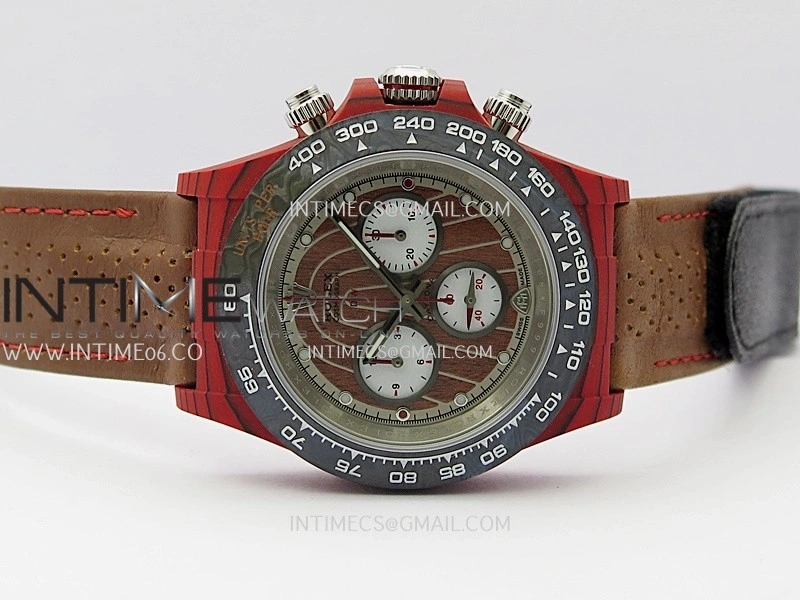 Daytona DIW Red Carbon DIWF Best Edition Brown Dial On Brown Leather Strap A4801