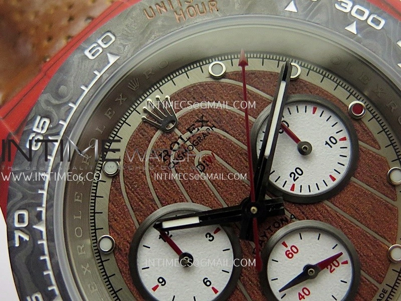 Daytona DIW Red Carbon DIWF Best Edition Brown Dial On Brown Leather Strap A4801