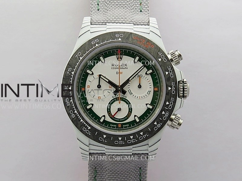 Daytona DIW White Carbon DIWF Best Edition White Dial On Gray Nylon Strap A4801