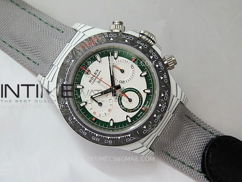 Daytona DIW White Carbon DIWF Best Edition White Dial On Gray Nylon Strap A4801