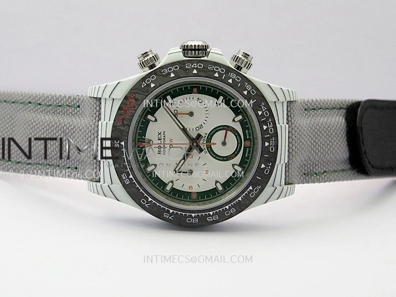 Daytona DIW White Carbon DIWF Best Edition White Dial On Gray Nylon Strap A4801