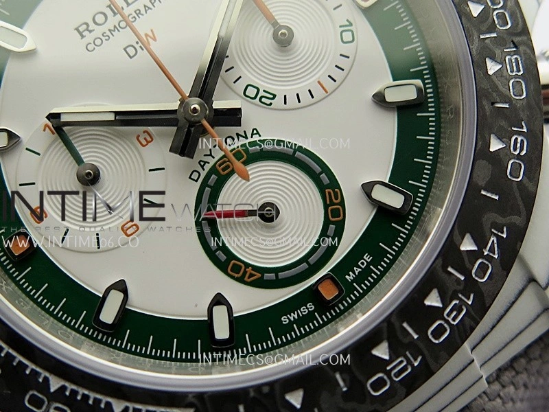 Daytona DIW White Carbon DIWF Best Edition White Dial On Gray Nylon Strap A4801
