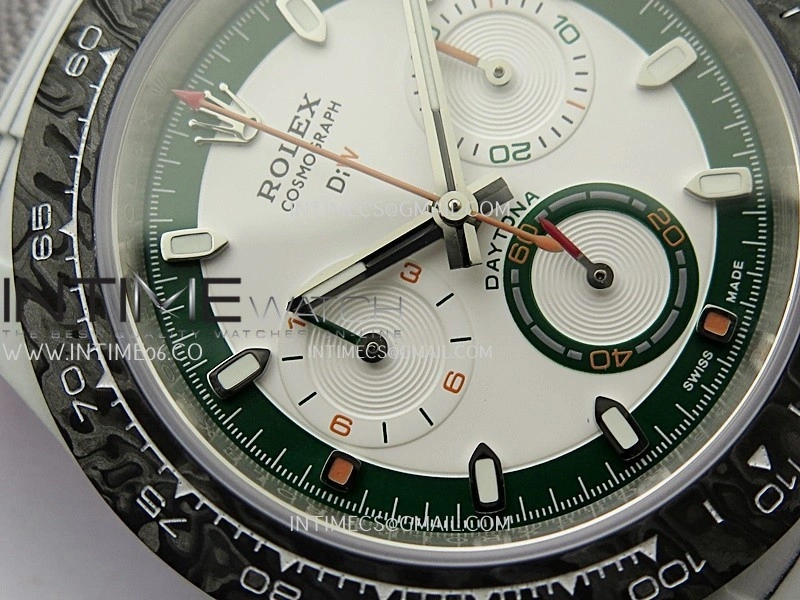 Daytona DIW White Carbon DIWF Best Edition White Dial On Gray Nylon Strap A4801