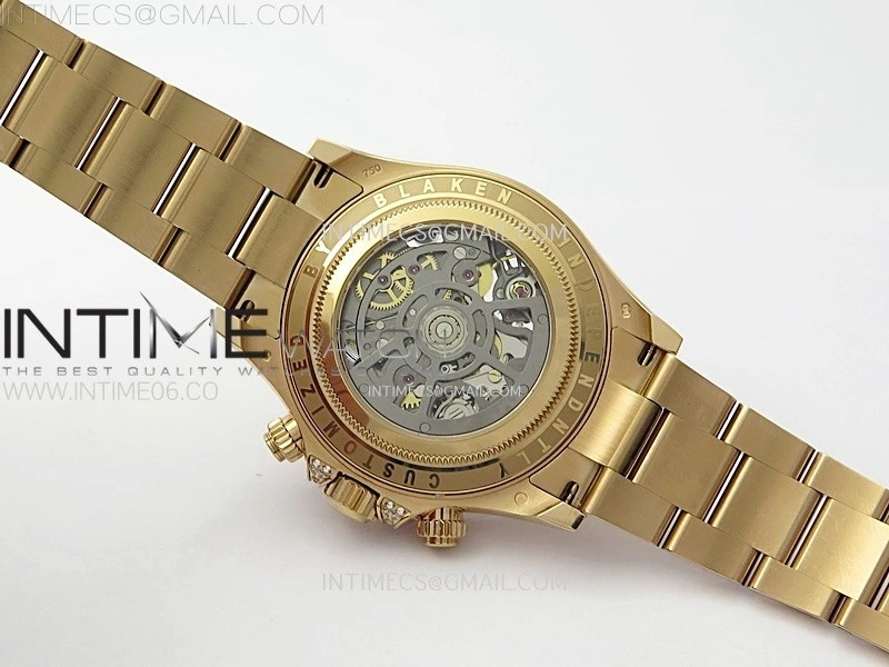 Daytona RG Rainbow Bezel GETF Best Edition Skeleton Dial on RG Bracelet SA4130