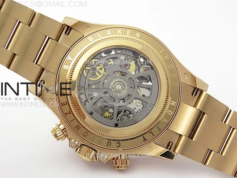 Daytona RG Rainbow Bezel GETF Best Edition Skeleton Dial on RG Bracelet SA4130