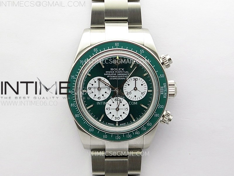 Daytona SS ADGF Best Edition Green White Dial on SS Bracelet A7750