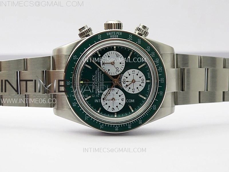 Daytona SS ADGF Best Edition Green White Dial on SS Bracelet A7750