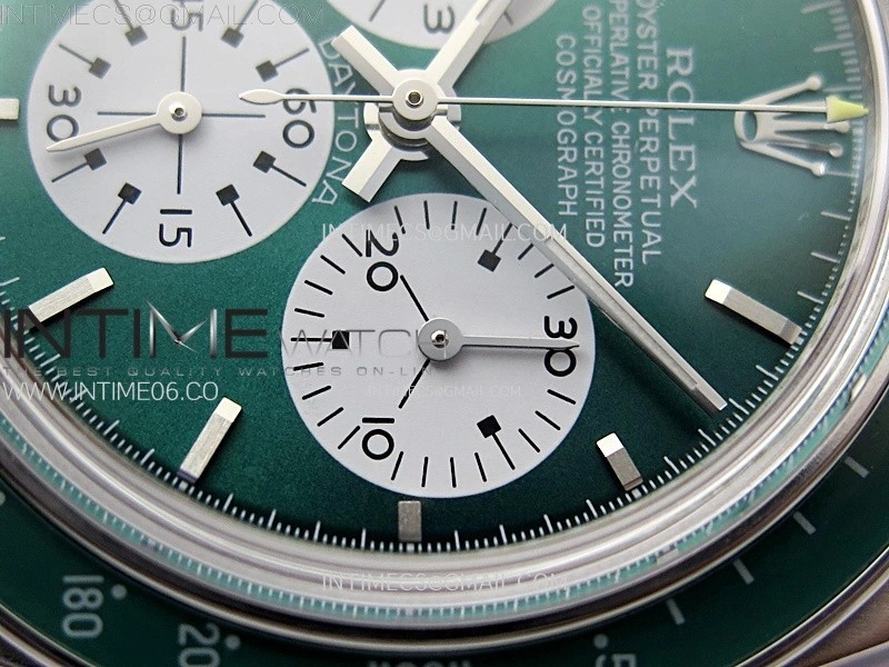 Daytona SS ADGF Best Edition Green White Dial on SS Bracelet A7750