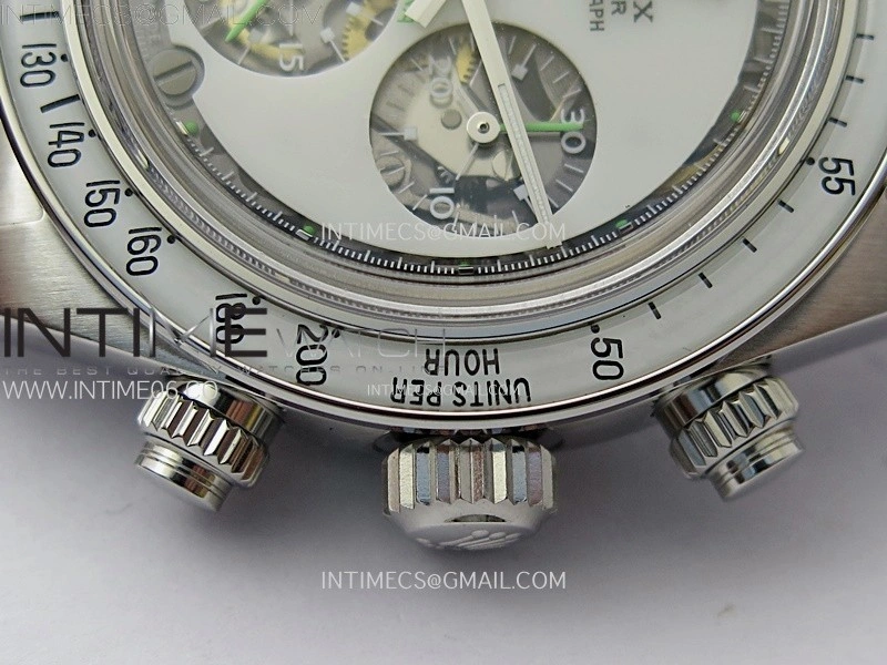 Daytona SS ADGF Best Edition White Skeleton Dial on SS Bracelet SA4130