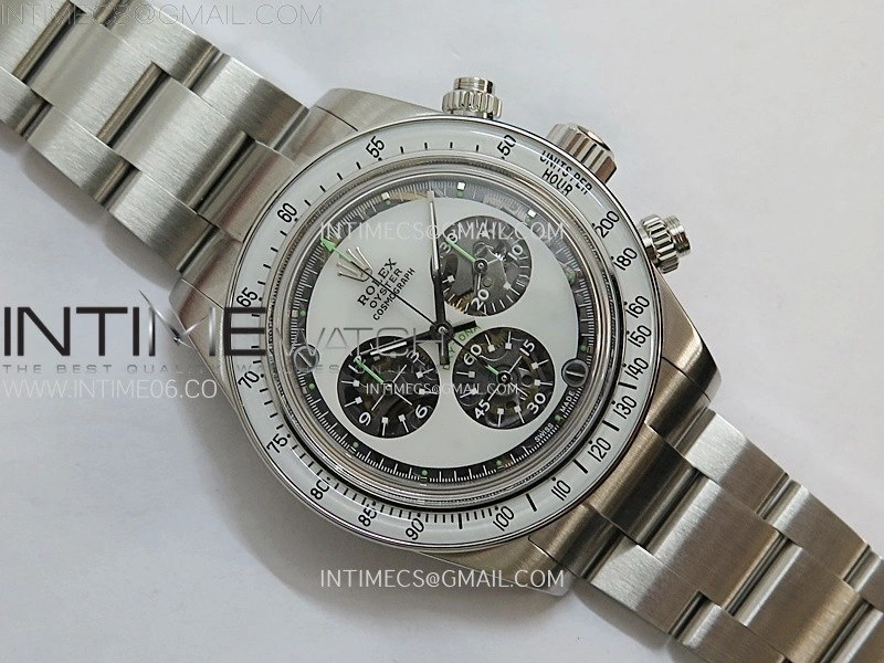 Daytona SS ADGF Best Edition White Skeleton Dial on SS Bracelet SA4130