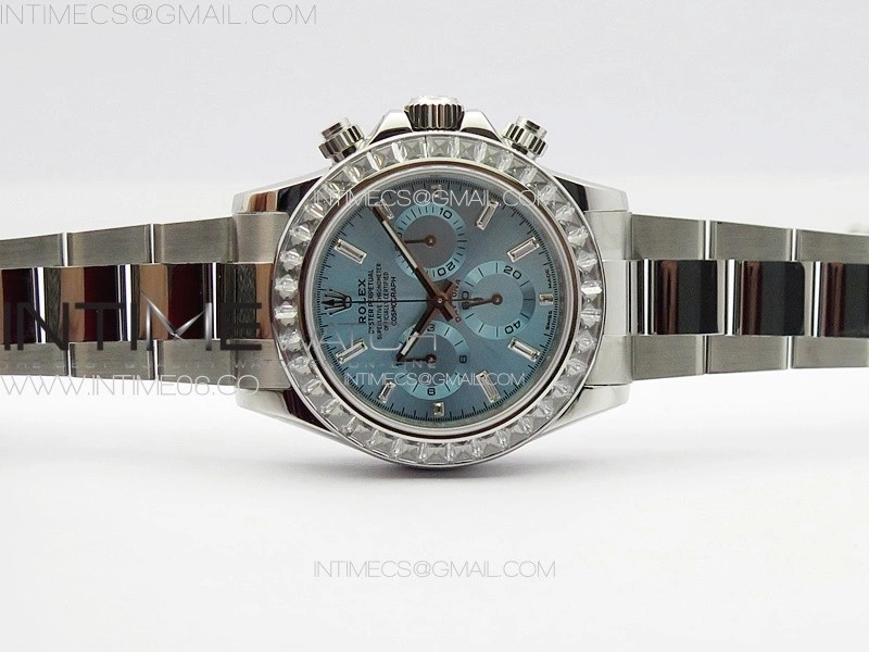 Daytona T Crystals Bezel SS APSF Best Edition Ice Blue Dial On SS Bracelet A7750