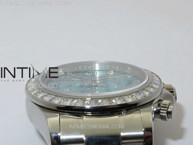 Daytona T Crystals Bezel SS APSF Best Edition Ice Blue Dial On SS Bracelet A7750